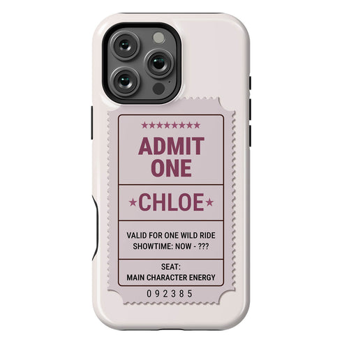 Personalized Admit One Ticket Chaos Pass iPhone Case